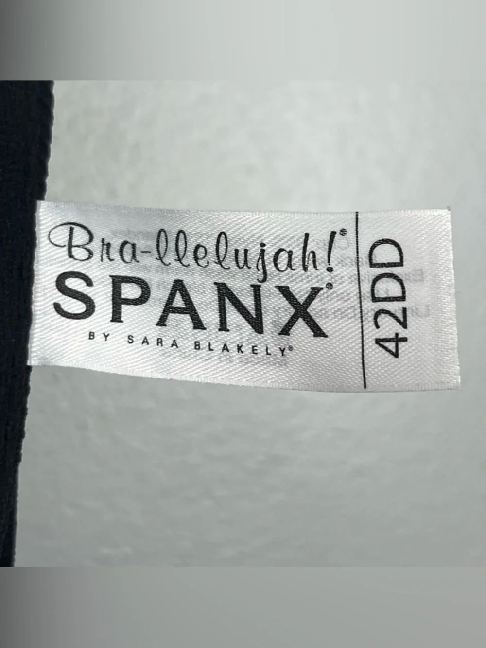 Spanx black Bra-llelujah unlined underwire bra, 42DD.